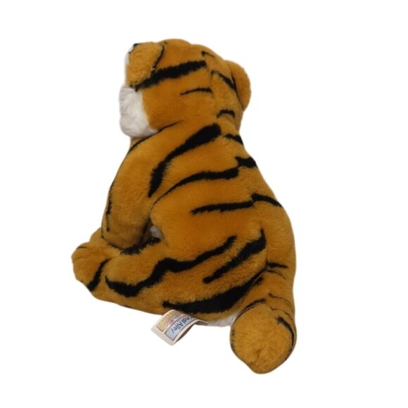 Vintage Animal Alley 10" Plush Sitting Tiger Cub Stuffed Animal Toy - Picture 3 of 5
